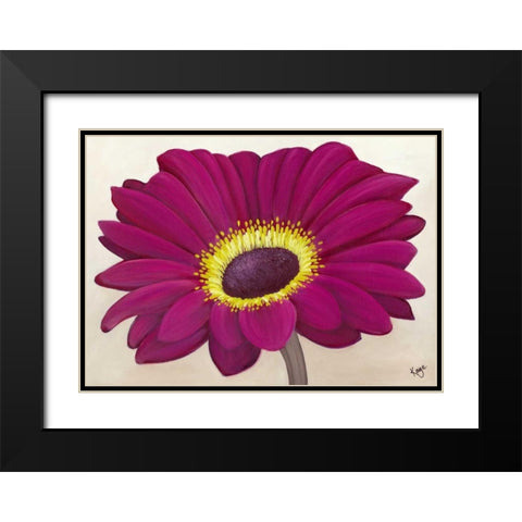 Raspberry Delight I Black Modern Wood Framed Art Print with Double Matting by Lake, Kaye