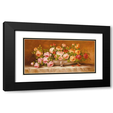 ROSES III Black Modern Wood Framed Art Print with Double Matting by Fasani