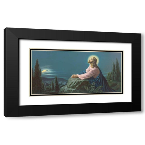Gethsemane Black Modern Wood Framed Art Print with Double Matting by Marsani