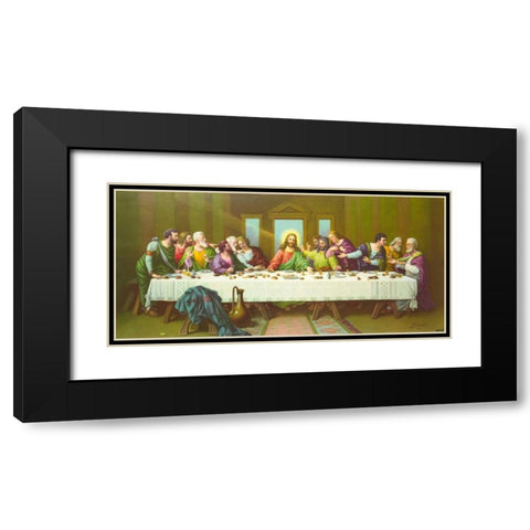Hl. Abendmahl Black Modern Wood Framed Art Print with Double Matting by Zabateri