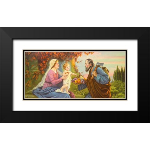 HL. FAMILIE Black Modern Wood Framed Art Print with Double Matting by Giovanni