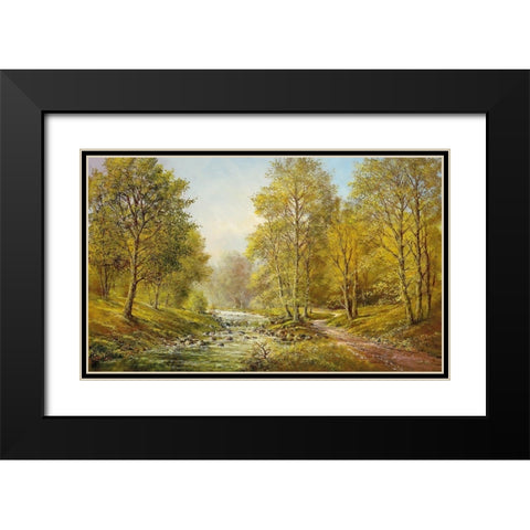 SOFT MORNING LIGHT Black Modern Wood Framed Art Print with Double Matting by Glassl, Helmut