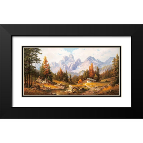 BISCHOFSMÃœTZE Black Modern Wood Framed Art Print with Double Matting by Weber, Max