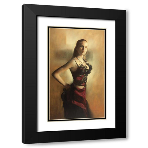 GIADA FIGLIA DARTE Black Modern Wood Framed Art Print with Double Matting by Sgarbossa, Antonio