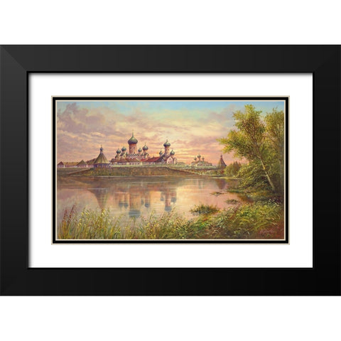 MONASTERY NEAR KAZAN Black Modern Wood Framed Art Print with Double Matting by Glassl, Helmut