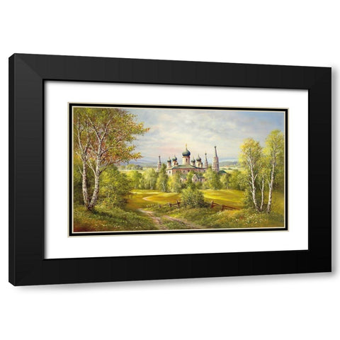 MONASTERY NEAR KALININGRAD Black Modern Wood Framed Art Print with Double Matting by Glassl, Helmut