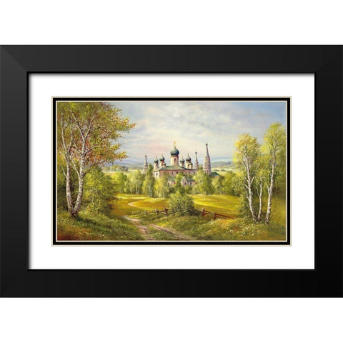 MONASTERY NEAR KALININGRAD Black Modern Wood Framed Art Print with Double Matting by Glassl, Helmut