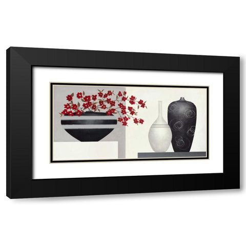 Spirit Of Red I Black Modern Wood Framed Art Print with Double Matting by Sedalia, David