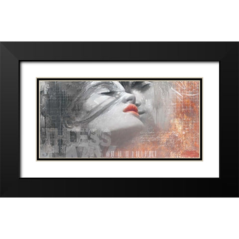 The Kiss Black Modern Wood Framed Art Print with Double Matting by Sestillo, Enrico