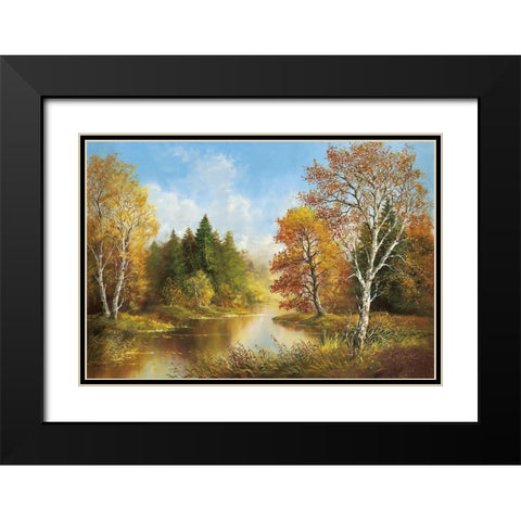 NATURES GIFT Black Modern Wood Framed Art Print with Double Matting by Glassl, Helmut