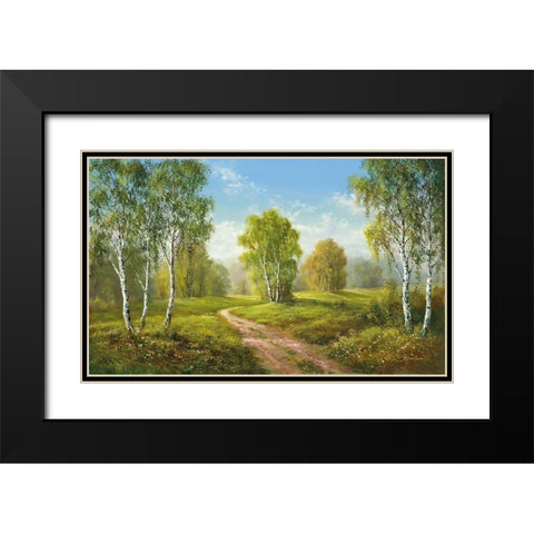 SUNNY AFTERNOON Black Modern Wood Framed Art Print with Double Matting by Buchner, H.