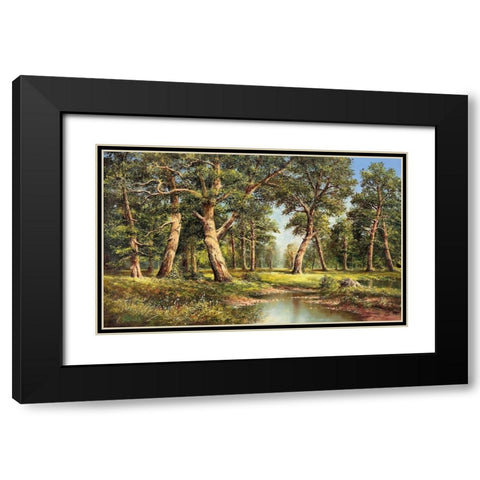 AFTER THE RAIN Black Modern Wood Framed Art Print with Double Matting by Glassl, Helmut