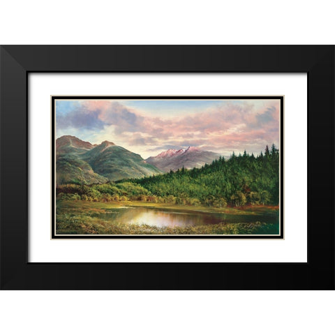 IDYLLIC VIEW Black Modern Wood Framed Art Print with Double Matting by Glassl, Helmut