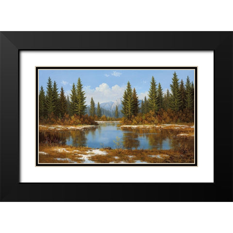 EALRY SPRING IN BOHEMIA Black Modern Wood Framed Art Print with Double Matting by Slava