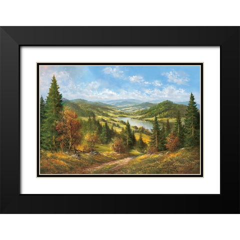 VALLEY IN CZECH REPUBLIC Black Modern Wood Framed Art Print with Double Matting by Glassl, Helmut