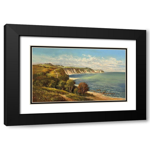 BALTIC SEA COAST I Black Modern Wood Framed Art Print with Double Matting by Buchner, H.