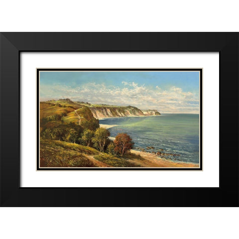 BALTIC SEA COAST I Black Modern Wood Framed Art Print with Double Matting by Buchner, H.