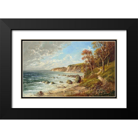 BALTIC SEA COST II Black Modern Wood Framed Art Print with Double Matting by Buchner, H.