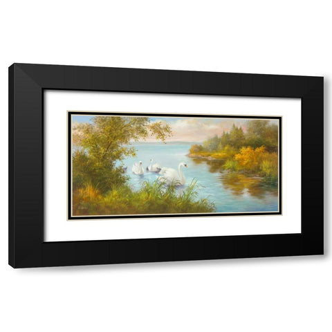 Early Morning Trip Black Modern Wood Framed Art Print with Double Matting by Smith, B.
