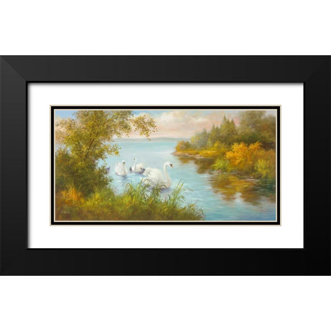 Early Morning Trip Black Modern Wood Framed Art Print with Double Matting by Smith, B.