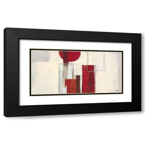 Red II Black Modern Wood Framed Art Print with Double Matting by Verbeek-Van Den Broek