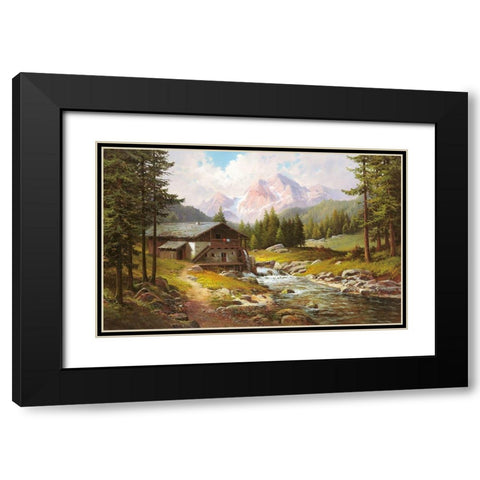 ABANDONED MILL Black Modern Wood Framed Art Print with Double Matting by Weber, Max
