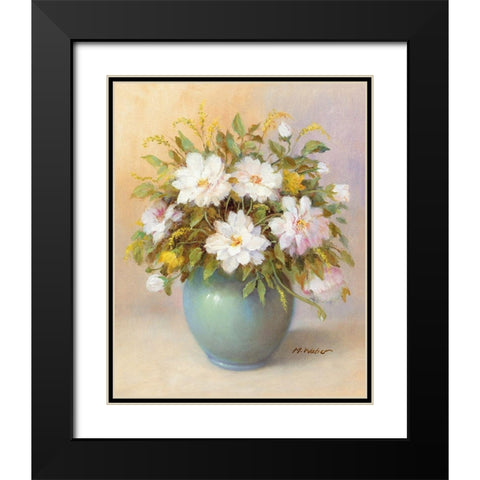 WHITE BOUQUET Black Modern Wood Framed Art Print with Double Matting by Weber, Max