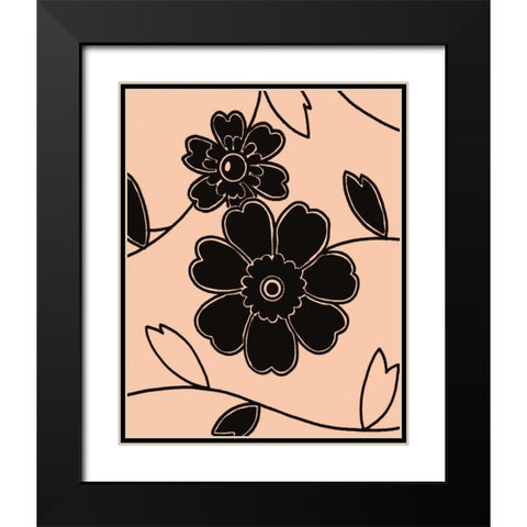 Accord VI Black Modern Wood Framed Art Print with Double Matting by Design Show