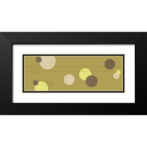 Cosmic Orbs I Black Modern Wood Framed Art Print with Double Matting by Design Show