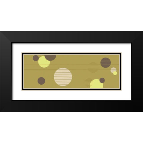 Cosmic Orbs II Black Modern Wood Framed Art Print with Double Matting by Design Show