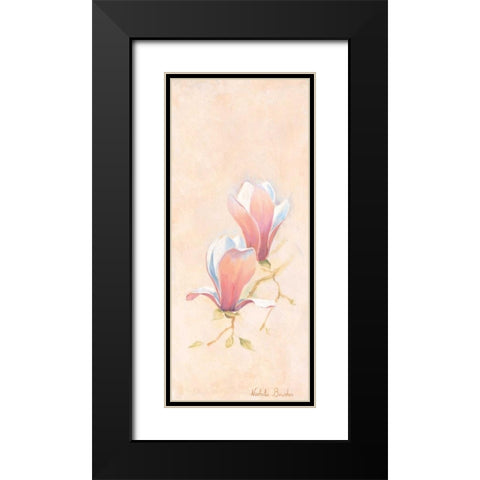 Magnolia 3-3 Black Modern Wood Framed Art Print with Double Matting by Boucher, Nathalie