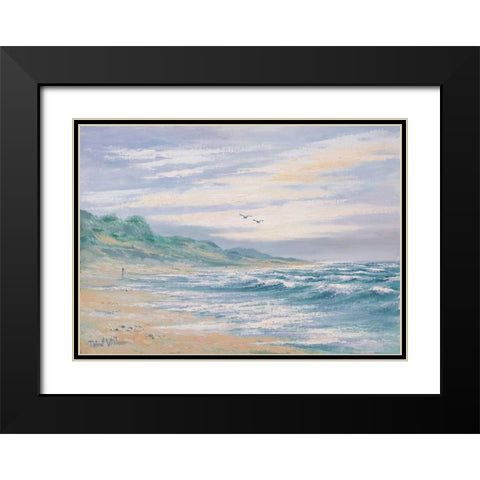 At the sea I Black Modern Wood Framed Art Print with Double Matting by Withaar, Reint
