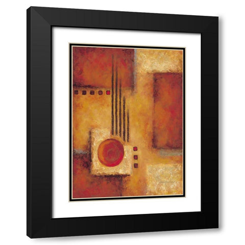 Orange I Black Modern Wood Framed Art Print with Double Matting by Kaufman, Judy
