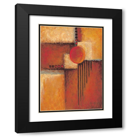 Orange II Black Modern Wood Framed Art Print with Double Matting by Kaufman, Judy