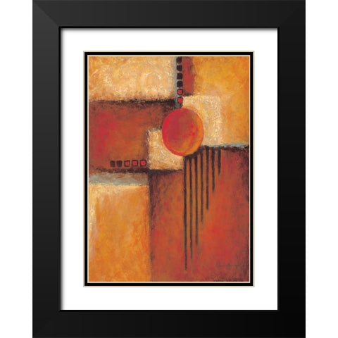 Orange II Black Modern Wood Framed Art Print with Double Matting by Kaufman, Judy