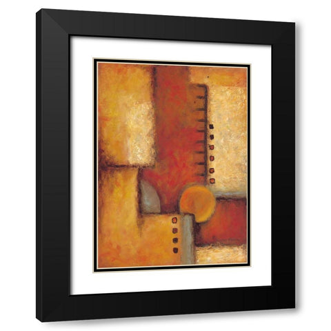 Orange III Black Modern Wood Framed Art Print with Double Matting by Kaufman, Judy