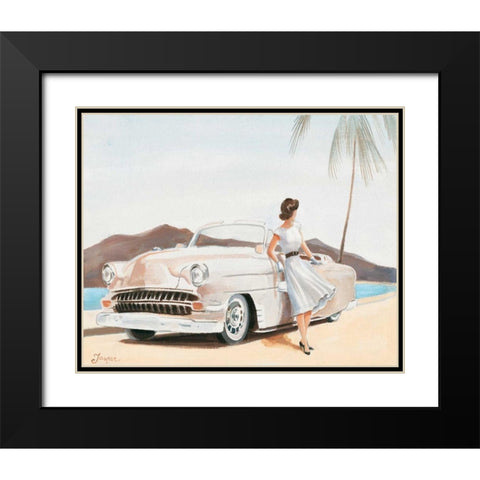 Pastel car II Black Modern Wood Framed Art Print with Double Matting by Jasper