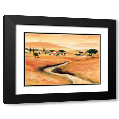 Tuscany II Black Modern Wood Framed Art Print with Double Matting by Renee