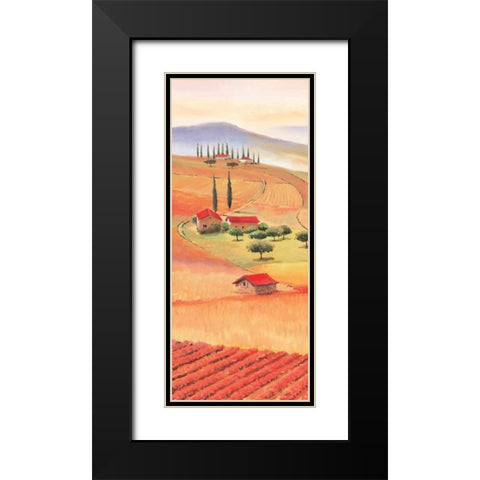 Tuscan Village I Black Modern Wood Framed Art Print with Double Matting by Renee