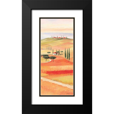 Tuscan Village III Black Modern Wood Framed Art Print with Double Matting by Renee