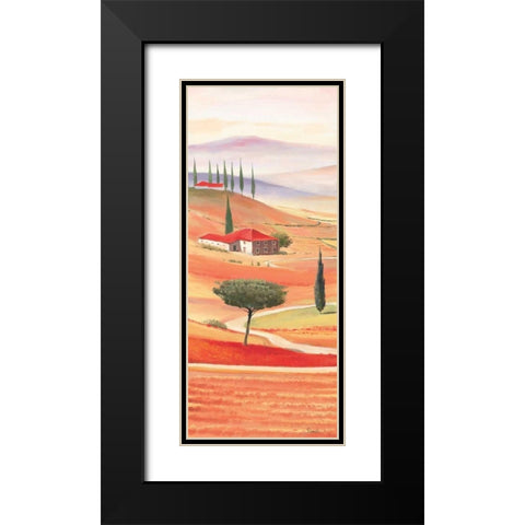 Tuscan Village IV Black Modern Wood Framed Art Print with Double Matting by Renee