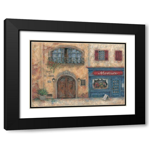 Modiste Black Modern Wood Framed Art Print with Double Matting by Kaufman, Judy