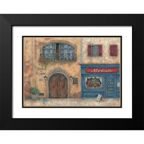 Modiste Black Modern Wood Framed Art Print with Double Matting by Kaufman, Judy