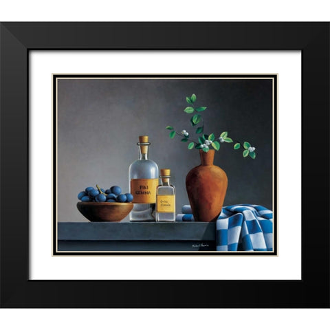 Stillife with bottles Black Modern Wood Framed Art Print with Double Matting by Harris, Michael