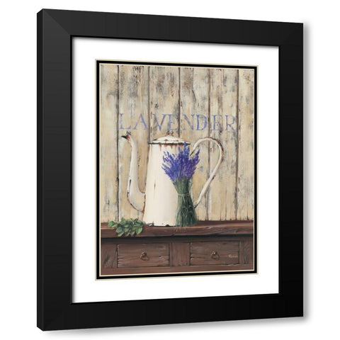 Lavender II Black Modern Wood Framed Art Print with Double Matting by Renee