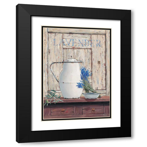 Lavender III Black Modern Wood Framed Art Print with Double Matting by Renee