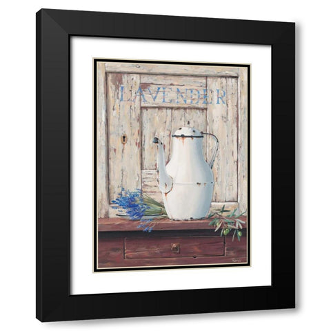 Lavender IV Black Modern Wood Framed Art Print with Double Matting by Renee