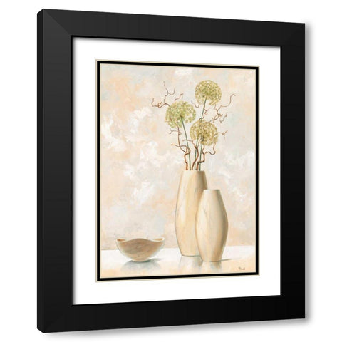 Vases with pastel II Black Modern Wood Framed Art Print with Double Matting by Renee