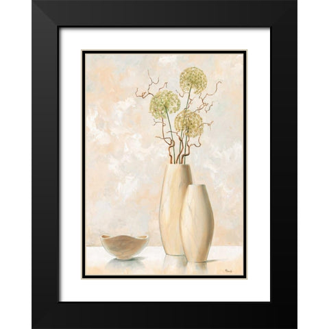 Vases with pastel II Black Modern Wood Framed Art Print with Double Matting by Renee