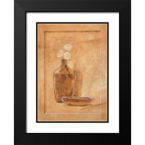 Royal brown II Black Modern Wood Framed Art Print with Double Matting by Renee